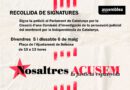 <strong>L’ANC organitza una recollida de signatures per demanar la creació d’una Comissió d’investigació de la persecució judicial del moviment per la independència</strong>