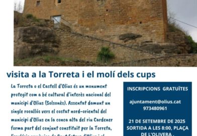 L’Ajuntament d’Olius organitza una caminada a la Torreta i al Molí dels Cups per commemorar la Setmana Europea de la Mobilitat