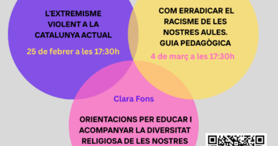 Els Serveis Educatius del Solsonès programen un cicle de xerrades contra els discursos d’odi Els Serveis Educatius del Solsonès programen un cicle de xerrades contra els discursos d’odi